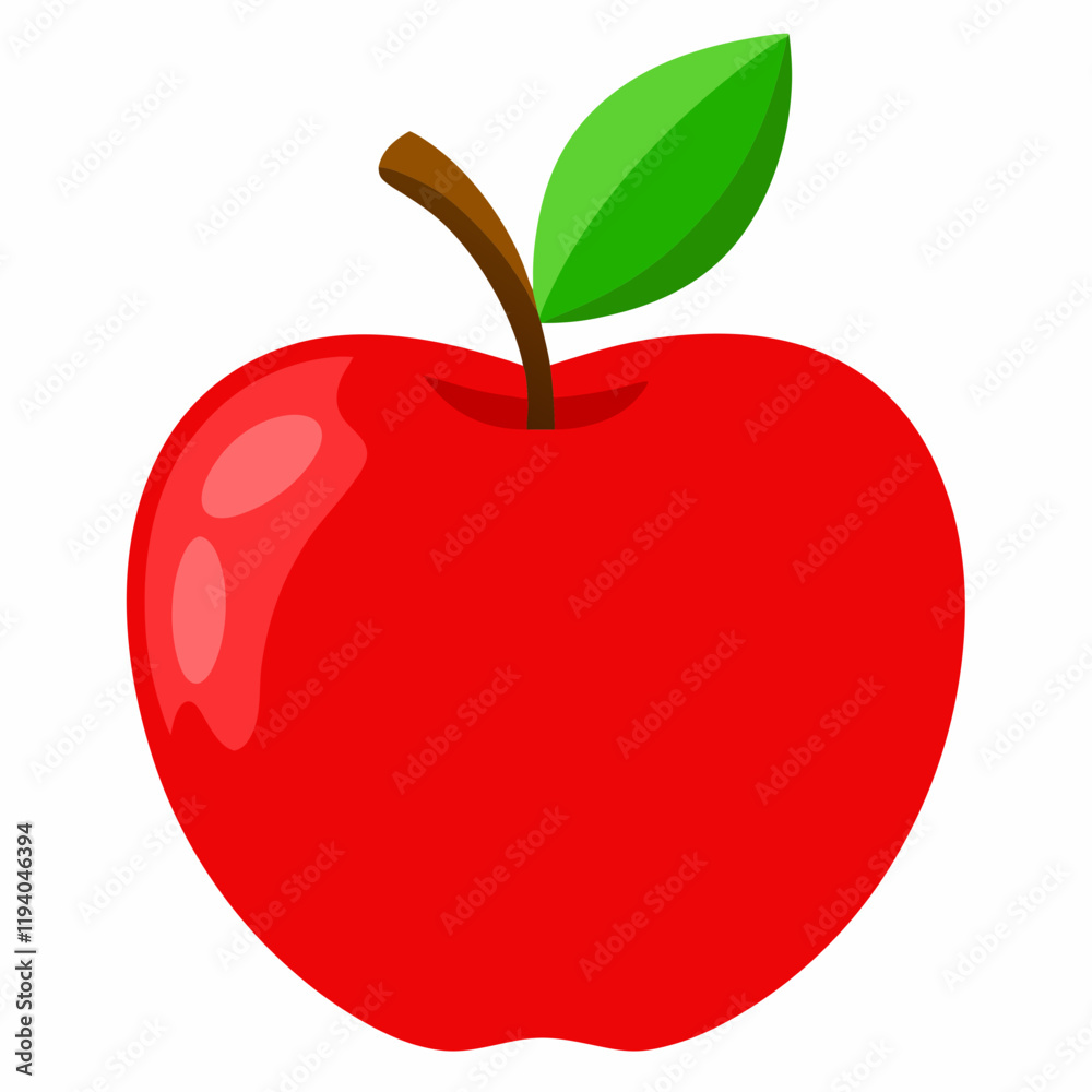 Fototapeta premium red apple illustration