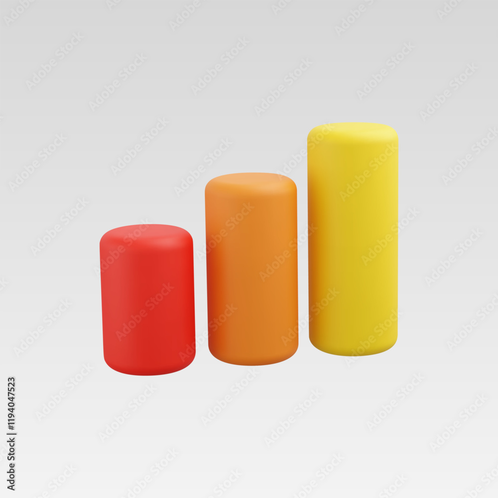 3d Realistic Graph chart vector illustration 3d Realistic Graph chart vector illustration