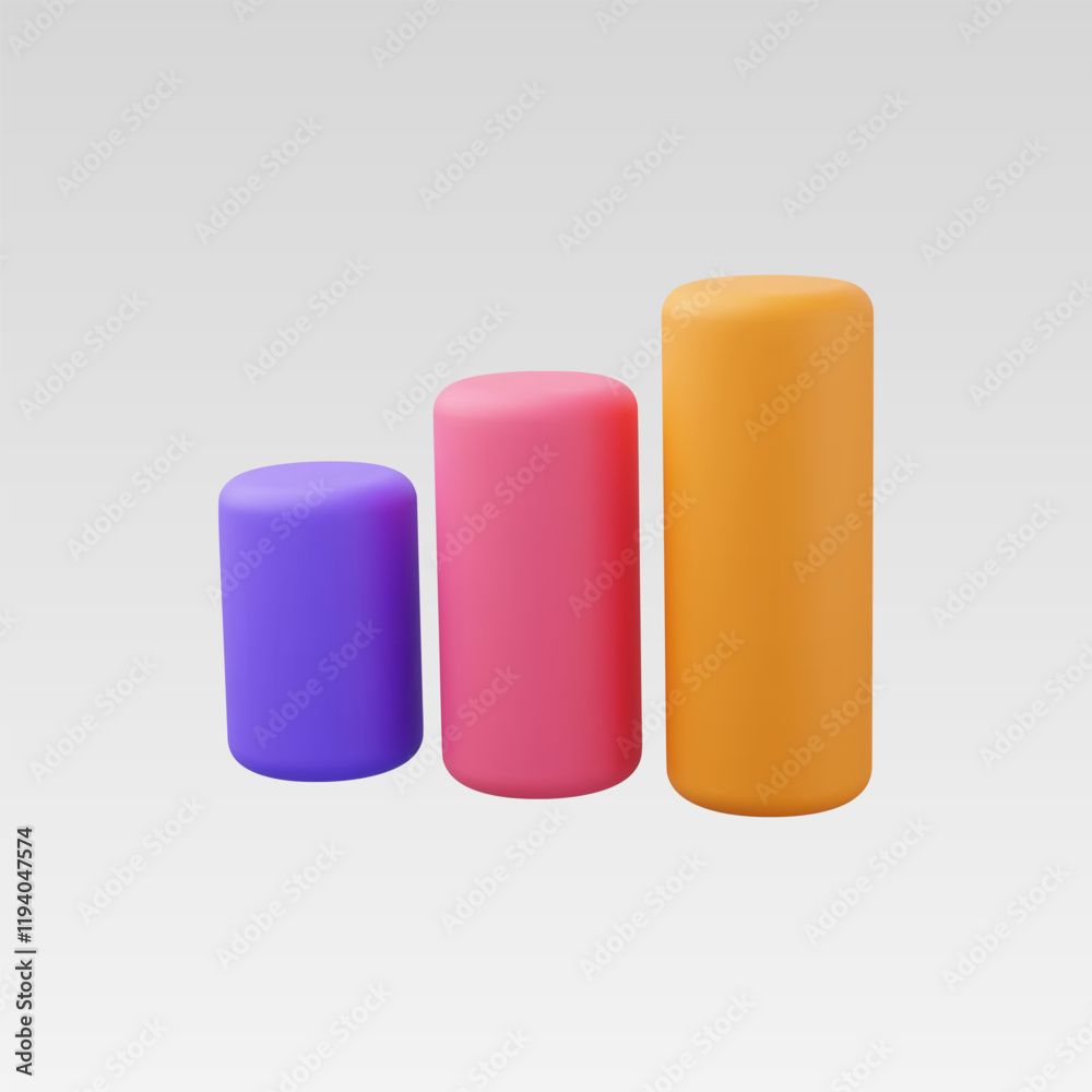 3d Realistic Graph chart vector illustration 3d Realistic Graph chart vector illustration