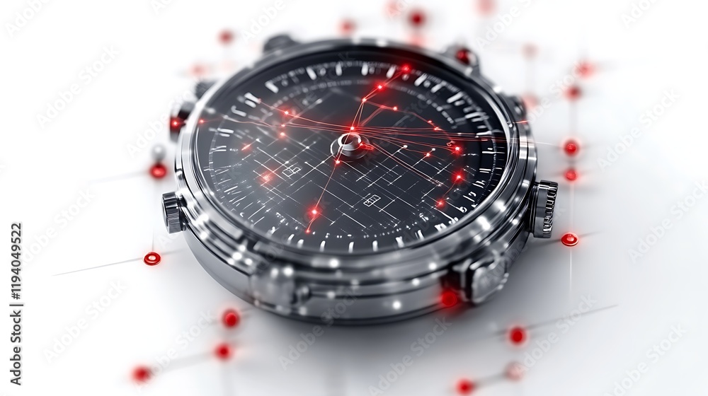 Futuristic Chronometer Displays Network Connections Futuristic Chronometer Displays Network Connections
