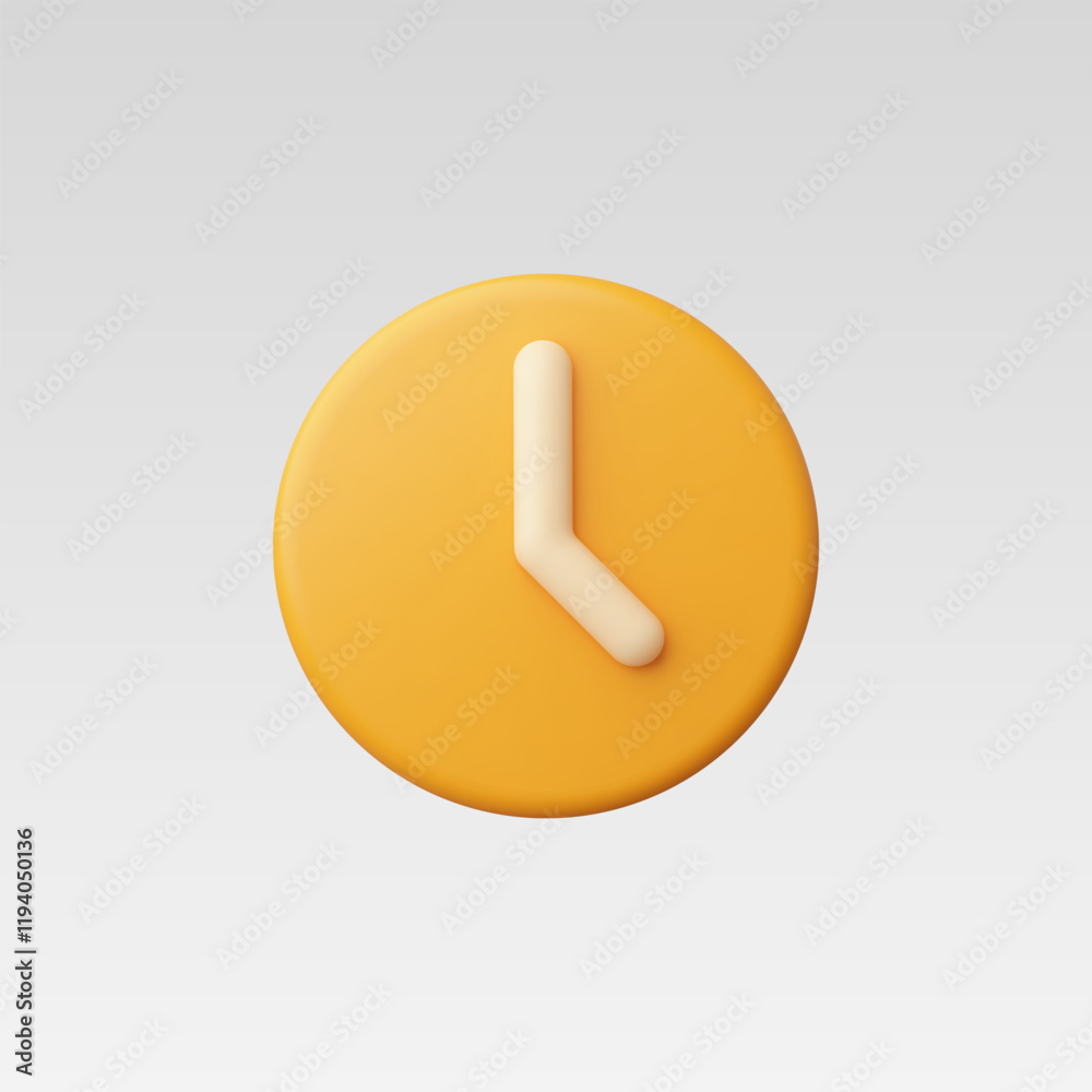 3d Realistic Clock or reminder icon vector illustration 3d Realistic Clock or reminder icon vector illustration