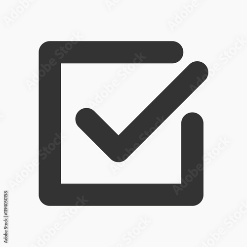 Minimalist checkmark icon design vector