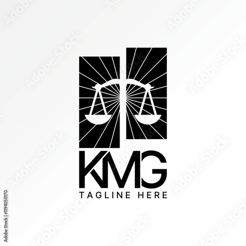 Logo design graphic concept creative premium vector stock image graphic balance shine scale law firm judical advocate to dispute fairness crime office