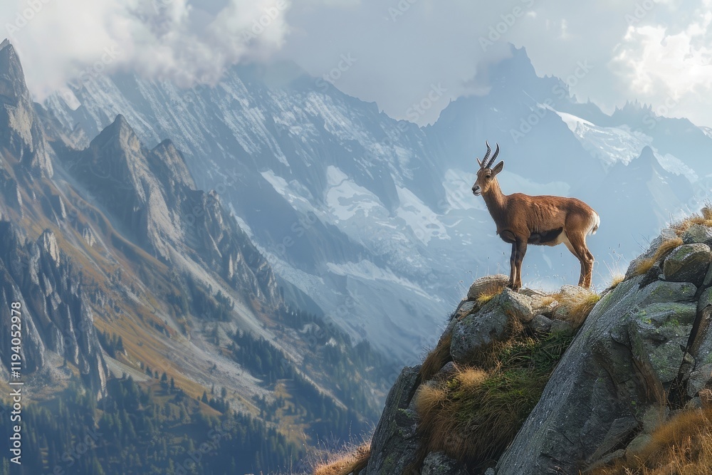 Chamois in mountains Chamois in mountains