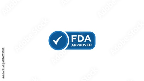 FDA Approved Food and Drug Administration label. 4k animation label.