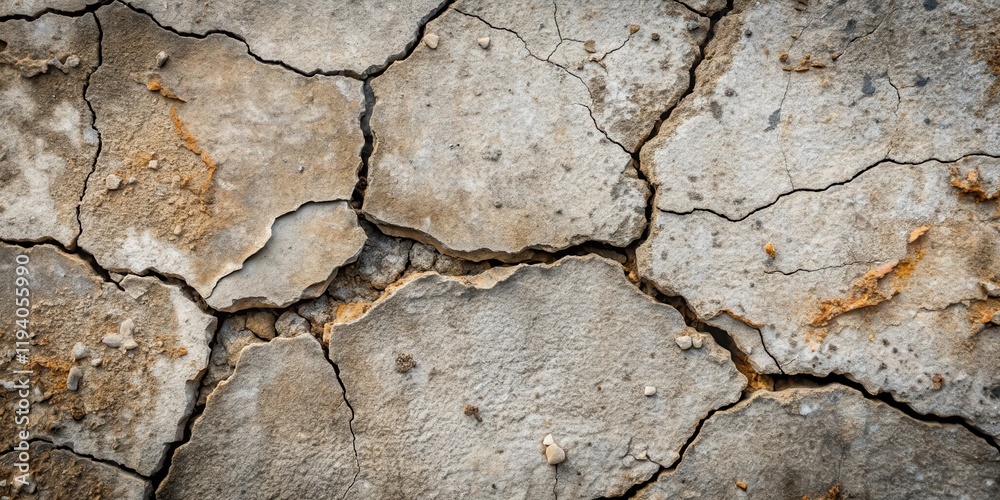 Obraz premium Arid Landscape Reveals the Intricate Network of Cracks in Dry Earth, a Testimony to the Harshness of Nature