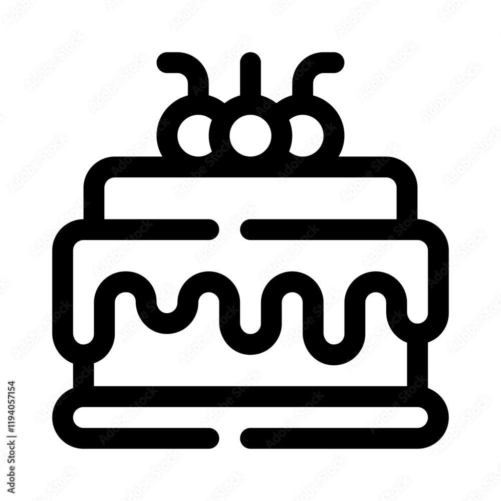 cake line icon cake line icon