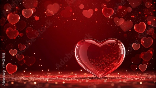 dark red hearts background