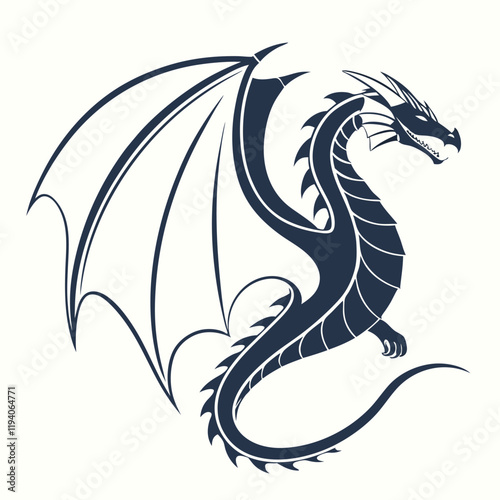 Flat-design-dragon-silhouette