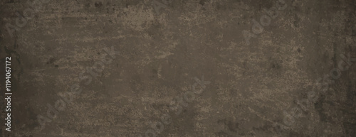 Grunge background with a textured, distressed look. The background is dark brown, featuring a rough, earthy brown surface. Rough concrete texture background. Brown background vector.