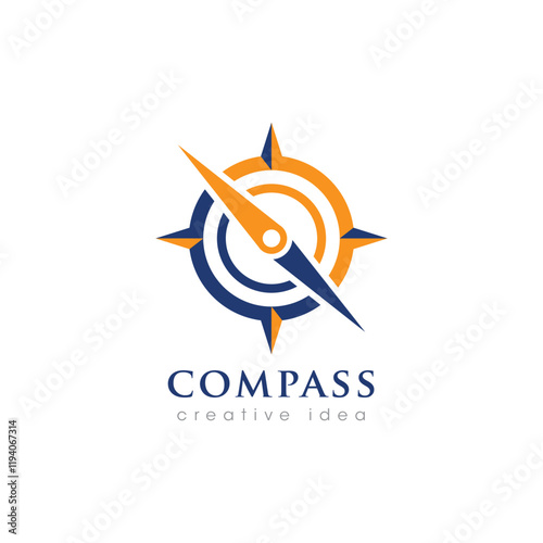 Creative Compass Concept Logo Design Template