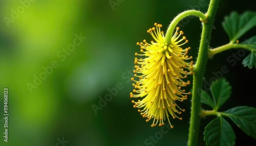 Parasitic yellow cuscuta on tree dodder stem elongated, dodder plant, parasitic relationship