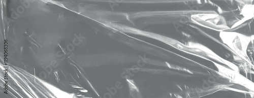 Shiny silver background with a smooth, reflective texture. The silver background adds a sleek, modern touch with its metallic sheen. Plastic foil wrap texture background. Gray background vector.