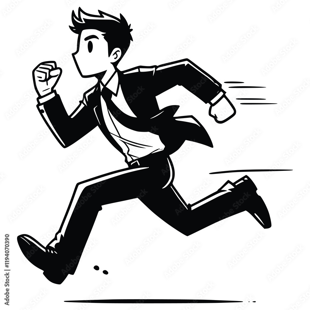 Joyful Sprint of a Businessman Generative AI Joyful Sprint of a Businessman Generative AI