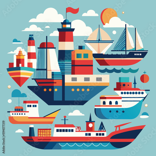 ship in the sea