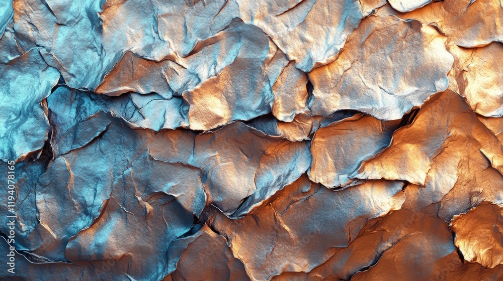 Abstract Rock Texture: Blue and Gold Metallic Mountain Surface. Nature-Inspired Background for Design Projects Abstract Rock Texture: Blue and Gold Metallic Mountain Surface. Nature-Inspired Background for Design Projects