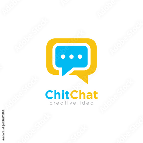 Creative Chatting Concept Logo Design Template