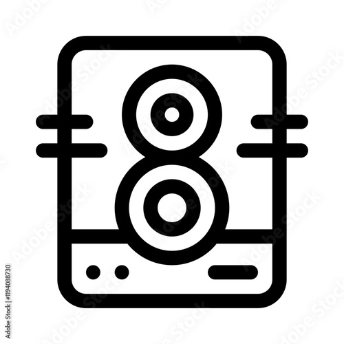 subwoofer line icon