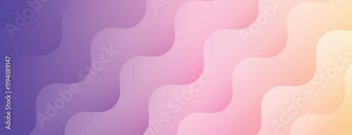 Wavy gradient background with purple and pink hues. The background features a smooth, flowing texture with purple and pink tones. Minimal abstract flow line vector gradient background