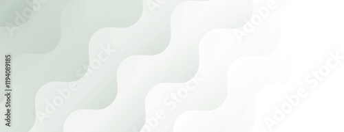Wavy abstract background with a light gray and white color scheme. The background features a smooth, flowing texture in gray and white. Minimal abstract gradient curve vector background