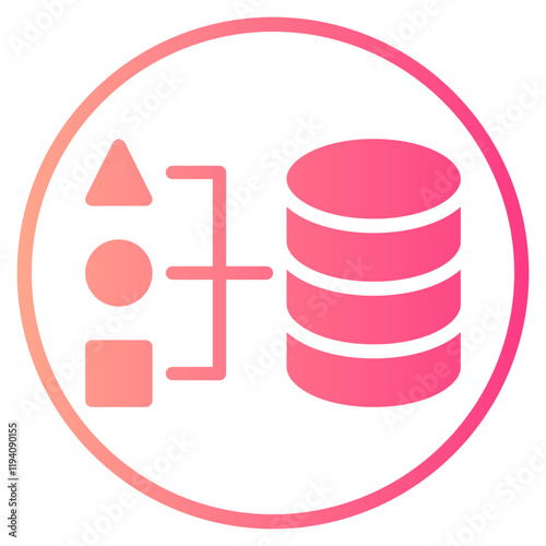 data warehouse gradient icon