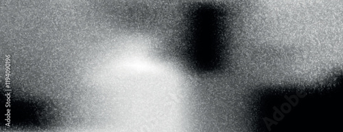 Grainy black and white background, abstract background with a textured, speckled style. Monochrome background with a classic feel. Minimal grainy texture vector gradient background
