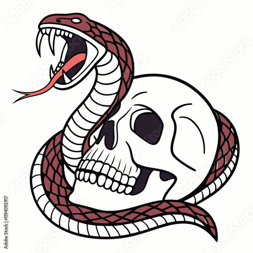 Snake-entwined-with-skull-template