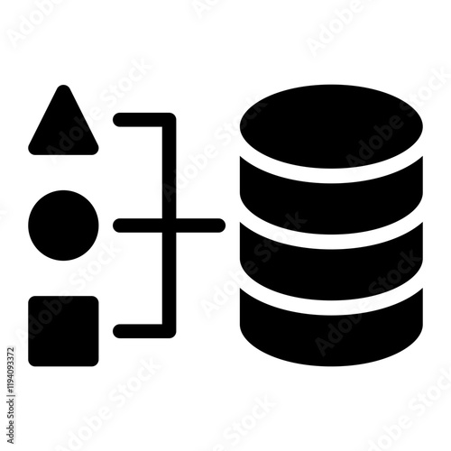 data warehouse glyph icon