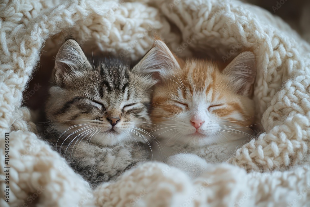 kittens snuggle up together in a soft cozy blanket fort exuding warmth and comfort in a heartwarming scene of playful tranquility kittens snuggle up together in a soft cozy blanket fort exuding warmth and comfort in a heartwarming scene of playful tranquility