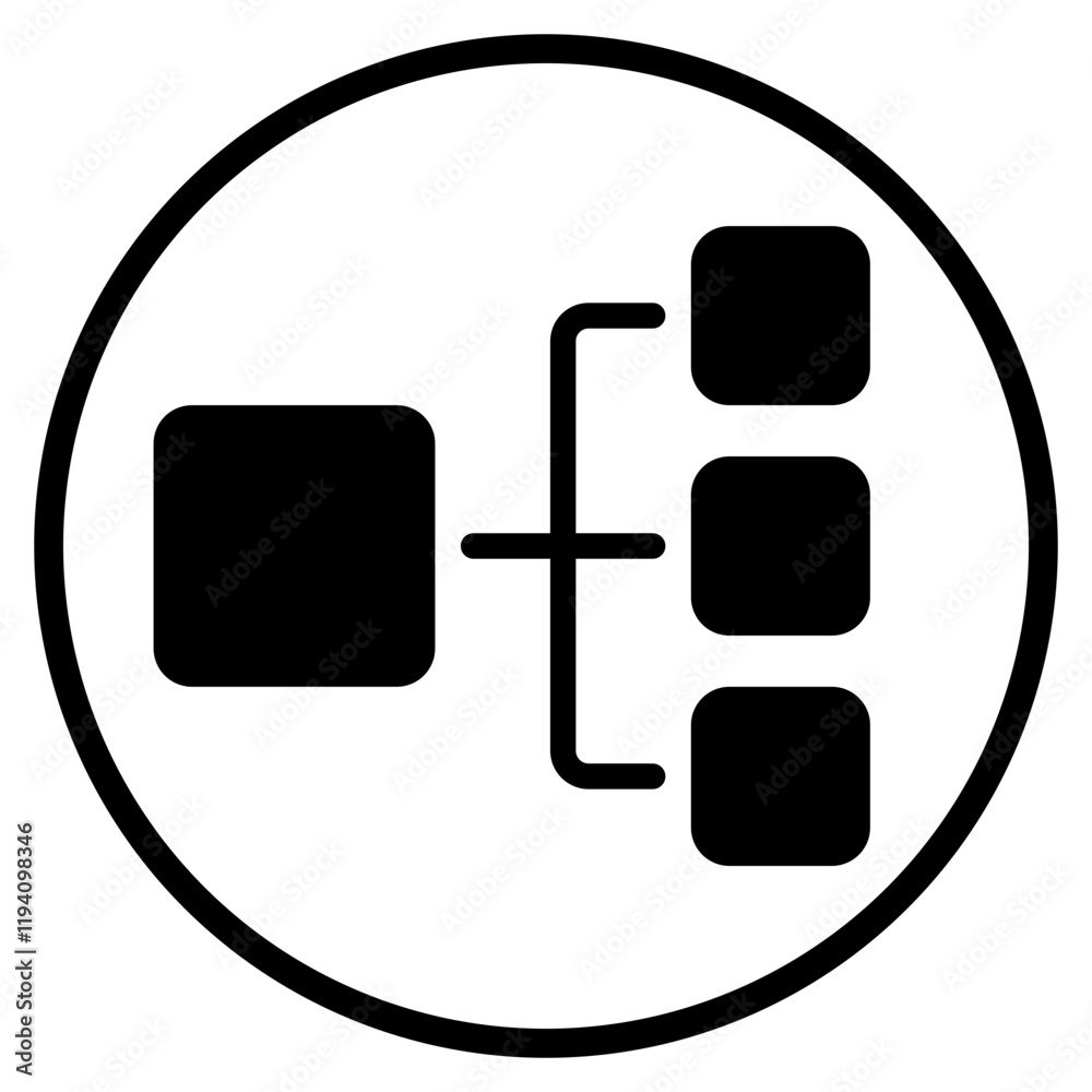 Fototapeta premium connection glyph icon