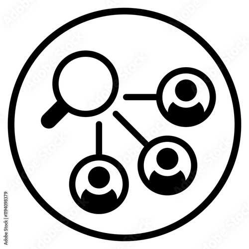 competitive analysis glyph icon