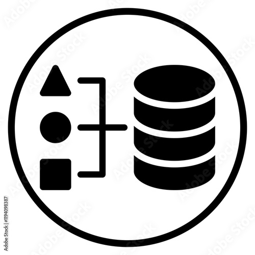 data warehouse glyph icon