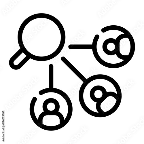 competitive analysis line icon