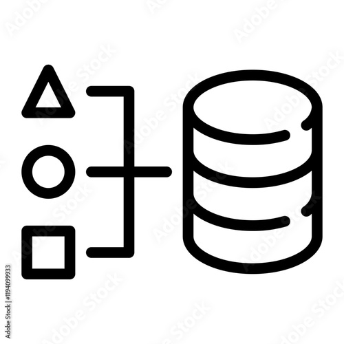 data warehouse line icon