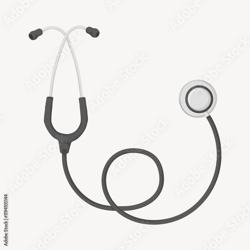 Doctor stethoscope, medical tool illustration vector