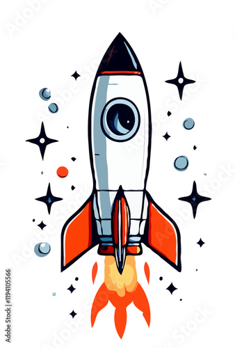 rocket in vector