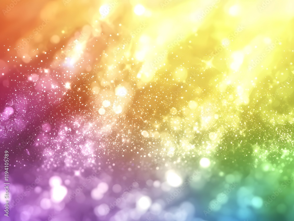 Obraz premium Vibrant Glittering Rainbow Lights Abstract Background Shimmering Cosmos Sparkle Illumination
