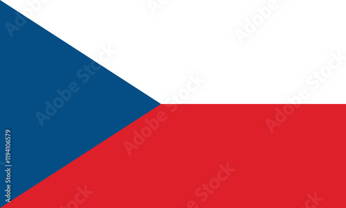 Flag of the Czech Republic displayed prominently with its distinct colors and shape