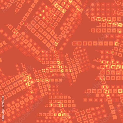 Orange background with circles in rectangles for presentations, websites, postcards, invitations, announcements.