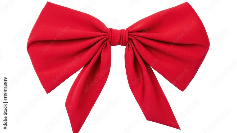 Red fabric bow isolated on white background. (1) Red fabric bow isolated on white background. (1)
