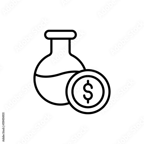 Market research outline icons, minimalist vector illustration ,simple transparent graphic element .Isolated on white background