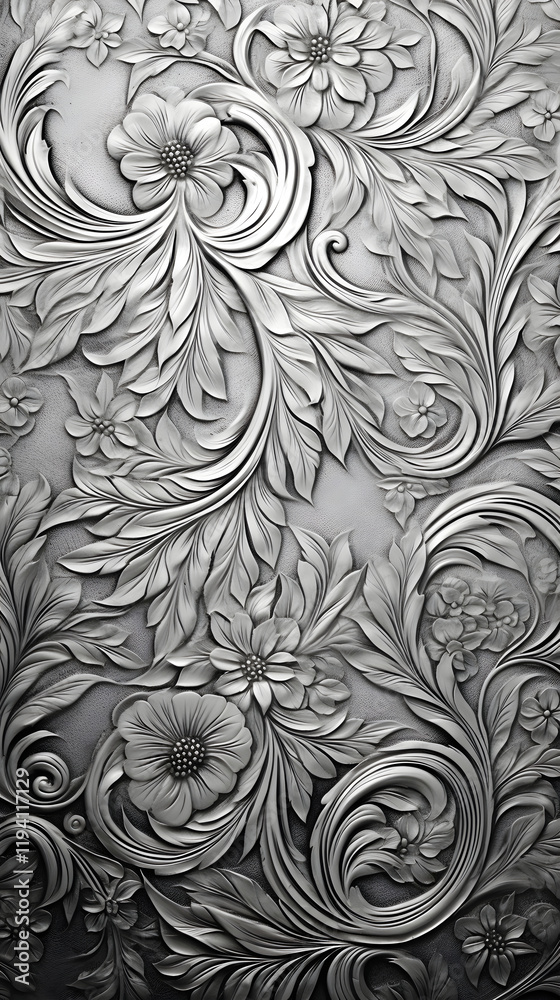 Digital retro silver textured graphics poster background Digital retro silver textured graphics poster background