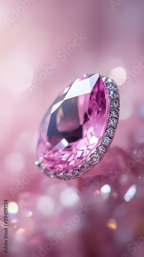 Dazzling Pink Gemstone: Luxury Jewelry Photography photo