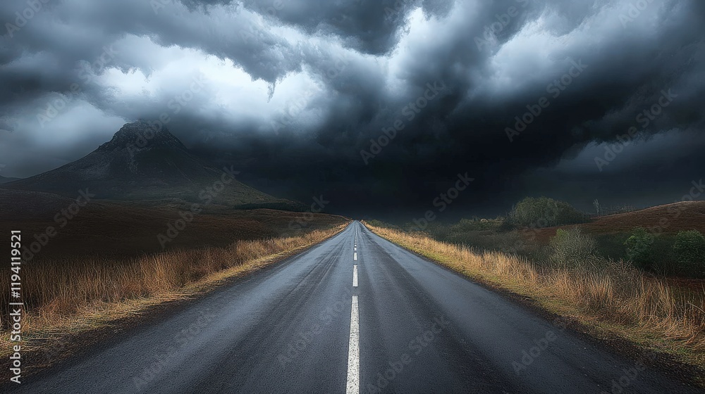 Fototapeta premium the road to storm