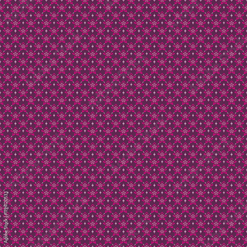 Pink Floral Geometric  Ikat Pattern