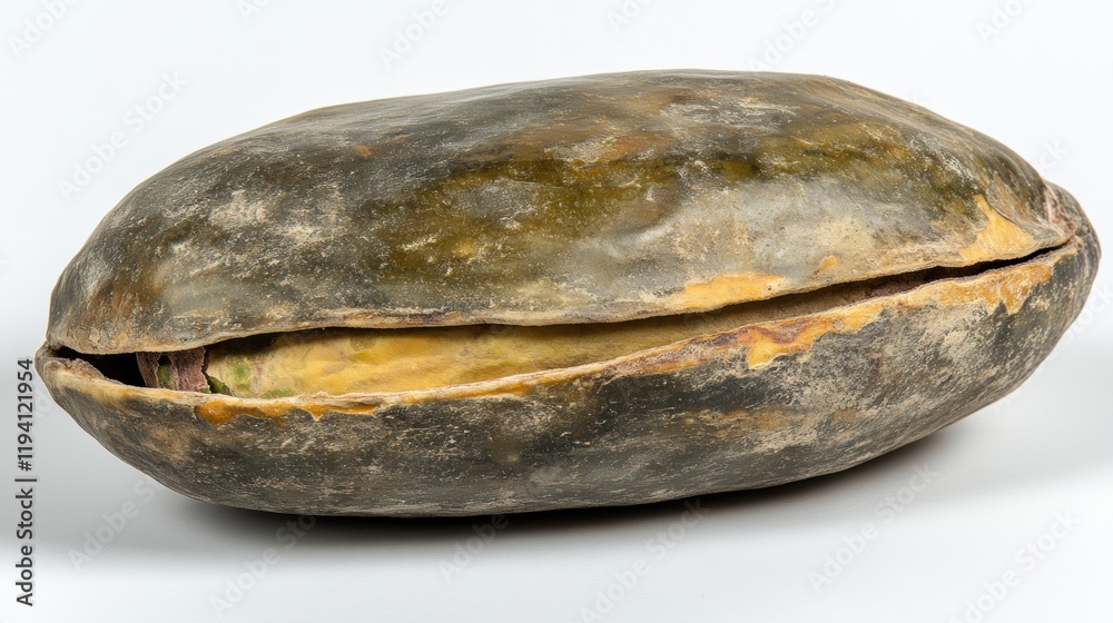 Natural Papaya Fruit in Ripe State with Open Split Skin and Texture Natural Papaya Fruit in Ripe State with Open Split Skin and Texture