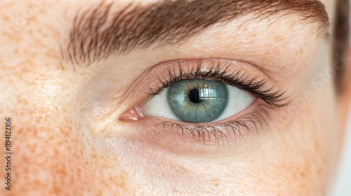 Skin visibly smooths as anti aging eye cream is applied to the sensitive area surrounding the eye, showcasing its texture and effectiveness