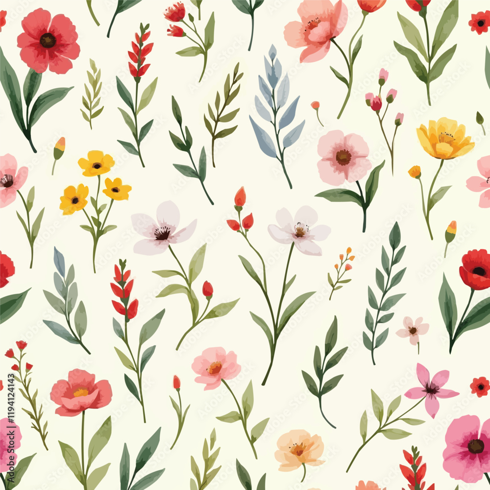 Seamless Easter Floral Pattern Seamless Easter Floral Pattern