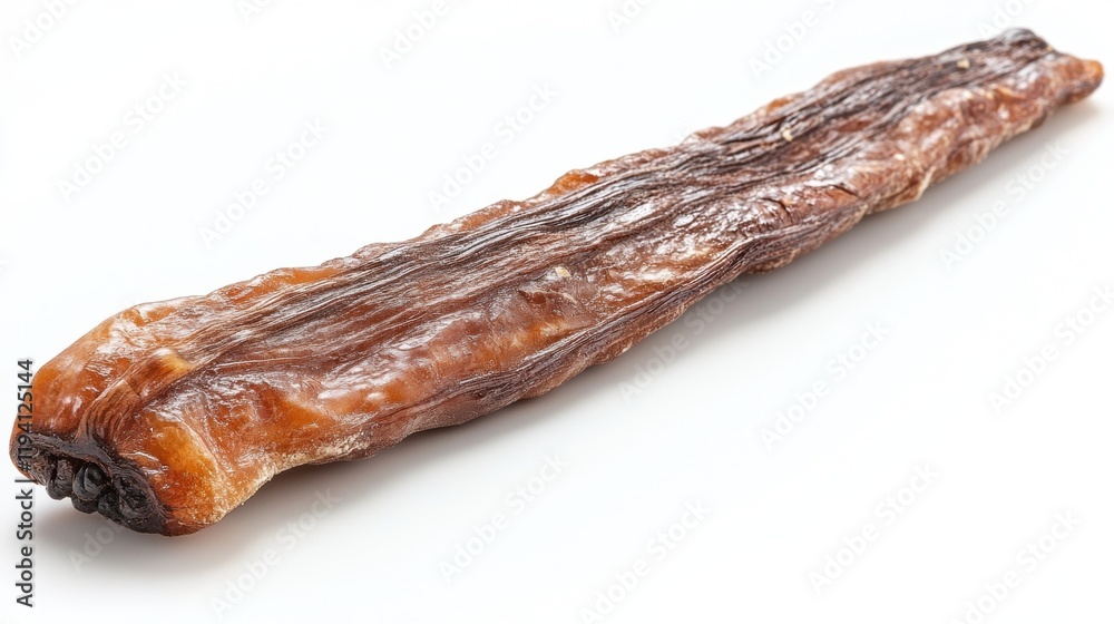 Dried Fish Strip Isolated on White Background for Culinary Use Dried Fish Strip Isolated on White Background for Culinary Use