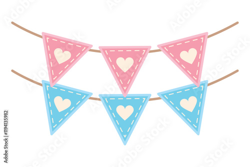 gender reveal pink and blue